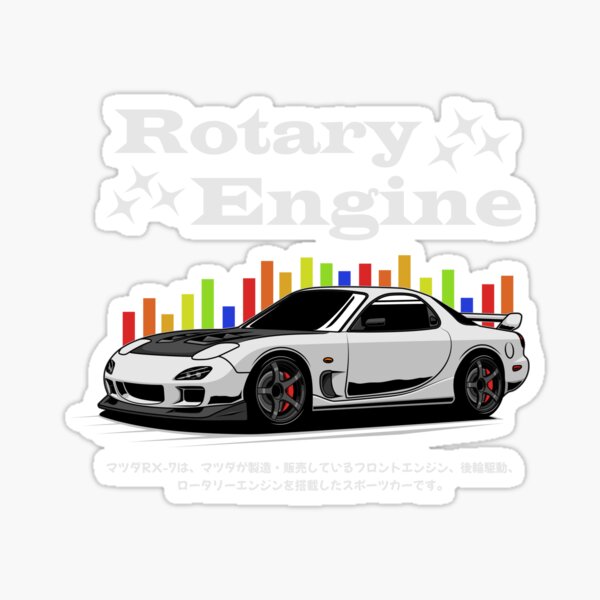 Mazda Rx7 Rotary Engine Sticker For Sale By Hans Studio Redbubble