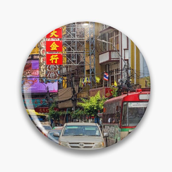 Item preview, Traffic waiting at traffic lights on Yaowarat Road designed and sold by Kevin Hellon.