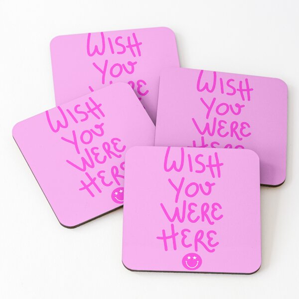 Item preview, preppy pink 'wish you were here' print designed and sold by elizabethpivec.