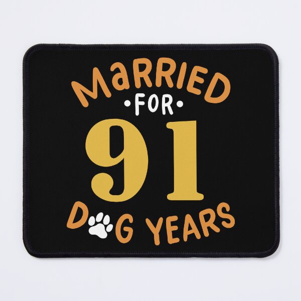 Item preview, 13th Wedding Anniversary, Married For 91 Dog Years designed and sold by haselshirt.