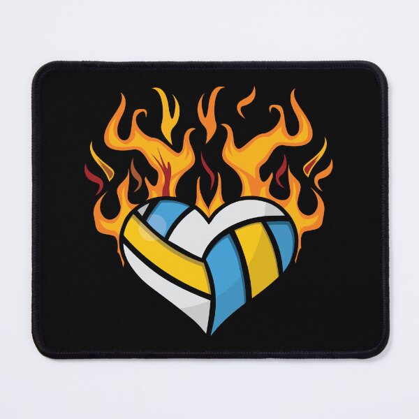 Item preview, Volleyball Sport Lover Burning Volleyball Heart Player Gift designed and sold by haselshirt.