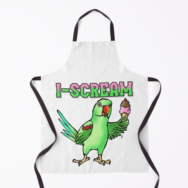 Item preview, I-Scream Alexandrine Parakeet with Icecream designed and sold by Skye Elizabeth Carroll.