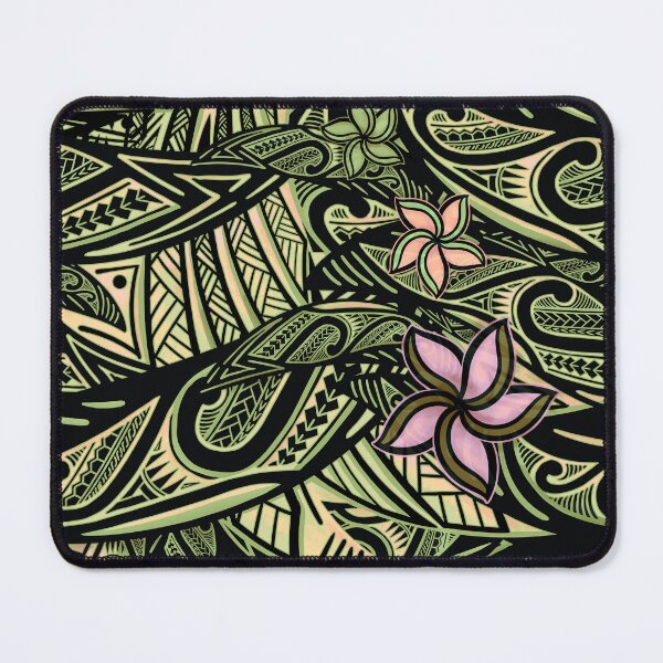 Item preview, Samoan - Polynesian - Hawaiian Vintage Green Tribal 1504 designed and sold by sunnthreads.