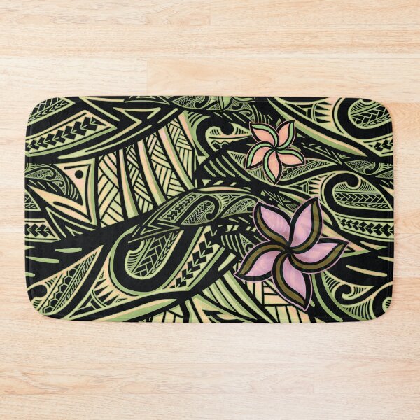 Item preview, Samoan - Polynesian - Hawaiian Vintage Green Tribal 1504 designed and sold by sunnthreads.