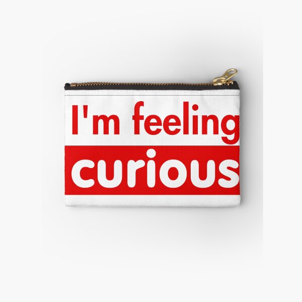 Item preview, im feeling curious red and white designed and sold by Qitchup.