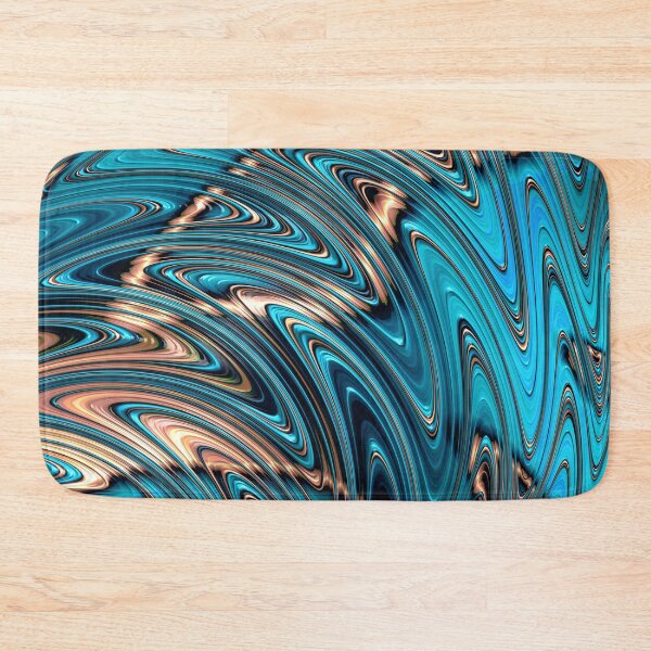 Artikelvorschau, Squiggly Teal und Kupfer entworfen und verkauft von Elisabeth Lucas.
