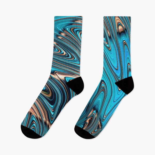 Artikelvorschau, Squiggly Teal und Kupfer entworfen und verkauft von Elisabeth Lucas.