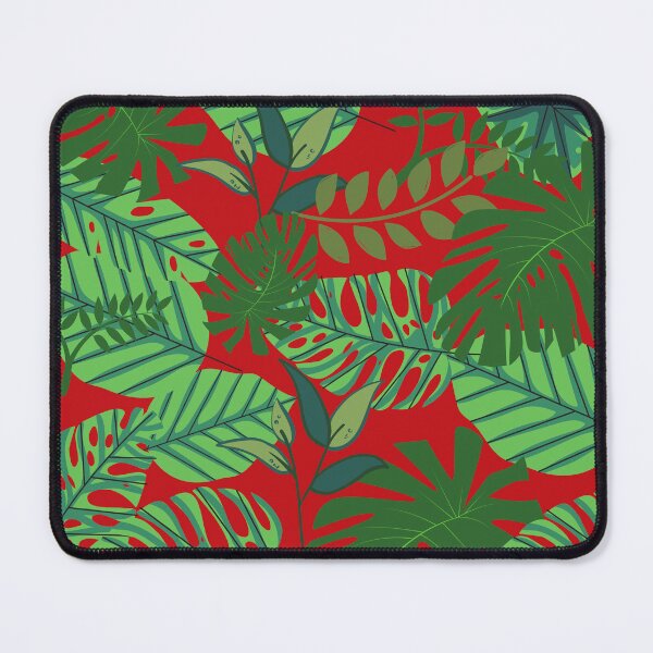 Item preview, Green Leaf Art on Red designed and sold by RiadMannan.