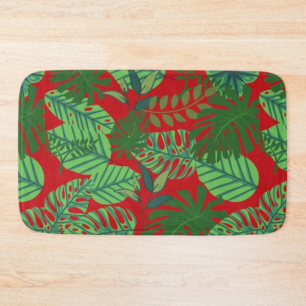 Item preview, Green Leaf Art on Red designed and sold by RiadMannan.