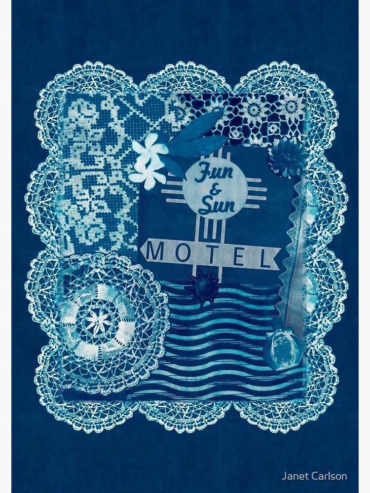Thumbnail 3 of 3, Photographic Print, Fun Sun Motel Cyanotype designed and sold by janetcarlson.