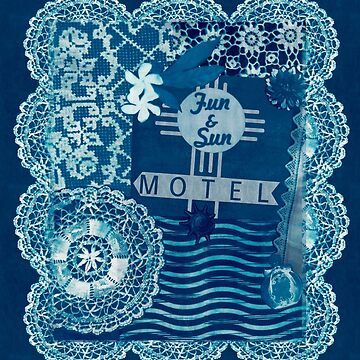 Artwork thumbnail, Fun Sun Motel Cyanotype by Janet Carlson