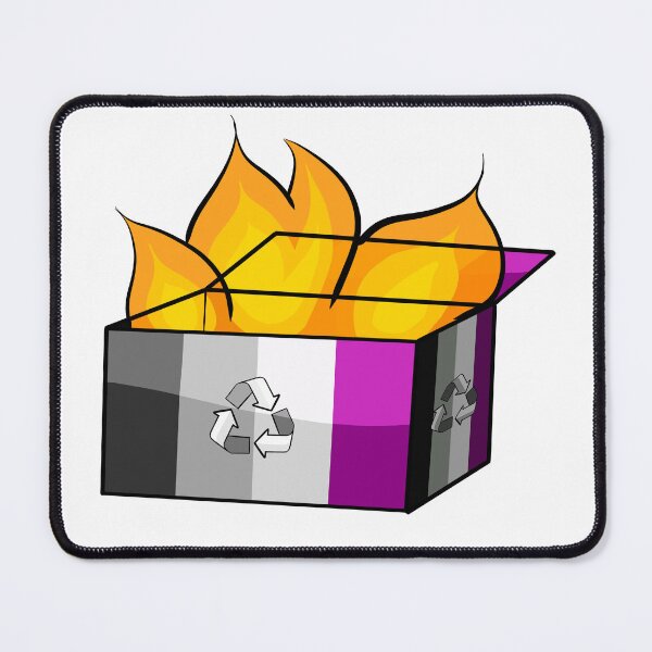 Item preview, Asexual Pride Garbage Fire designed and sold by CJ Vanderbeek.