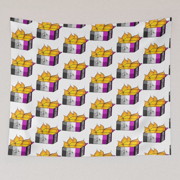 Item preview, Asexual Pride Garbage Fire designed and sold by CJ Vanderbeek.