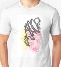 Pinky Yellow | Aquarell Abstrakte Kunstdrucke | Abstraktes Design Unisex T-Shirt