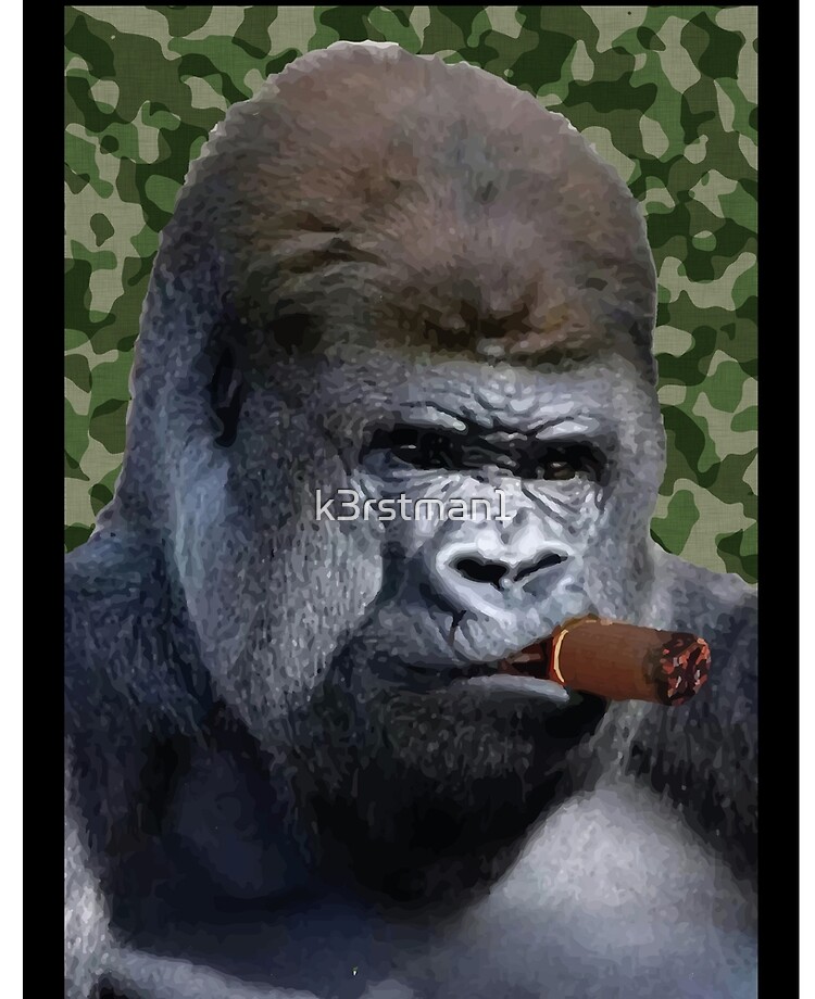 Zigarre Die Gorilla Raucht Ipad Hulle Skin Von K3rstman1 Redbubble