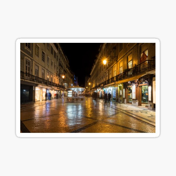 Item preview, Lisbon Portugal Night Magic - Nighttime Shopping in Baixa Pombalina designed and sold by Georgia Mizuleva.