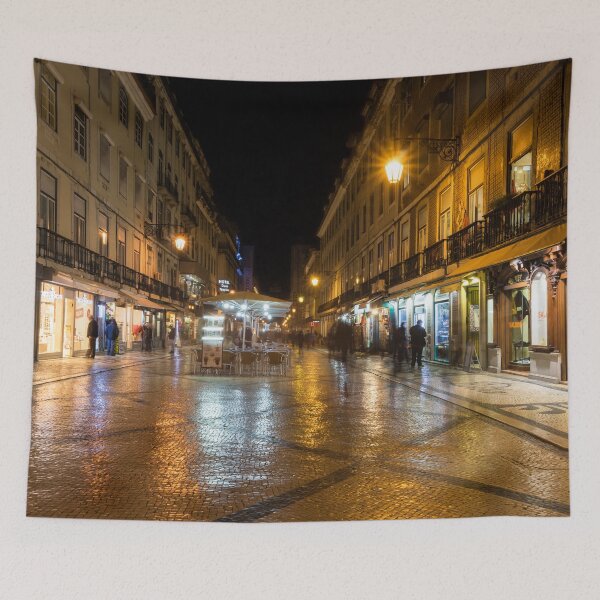 Item preview, Lisbon Portugal Night Magic - Nighttime Shopping in Baixa Pombalina designed and sold by Georgia Mizuleva.