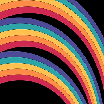 Artwork thumbnail, Mod Colorful Rainbow Pattern by BronikowskiART