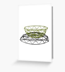 Angular wire bowl - shadow Greeting Card