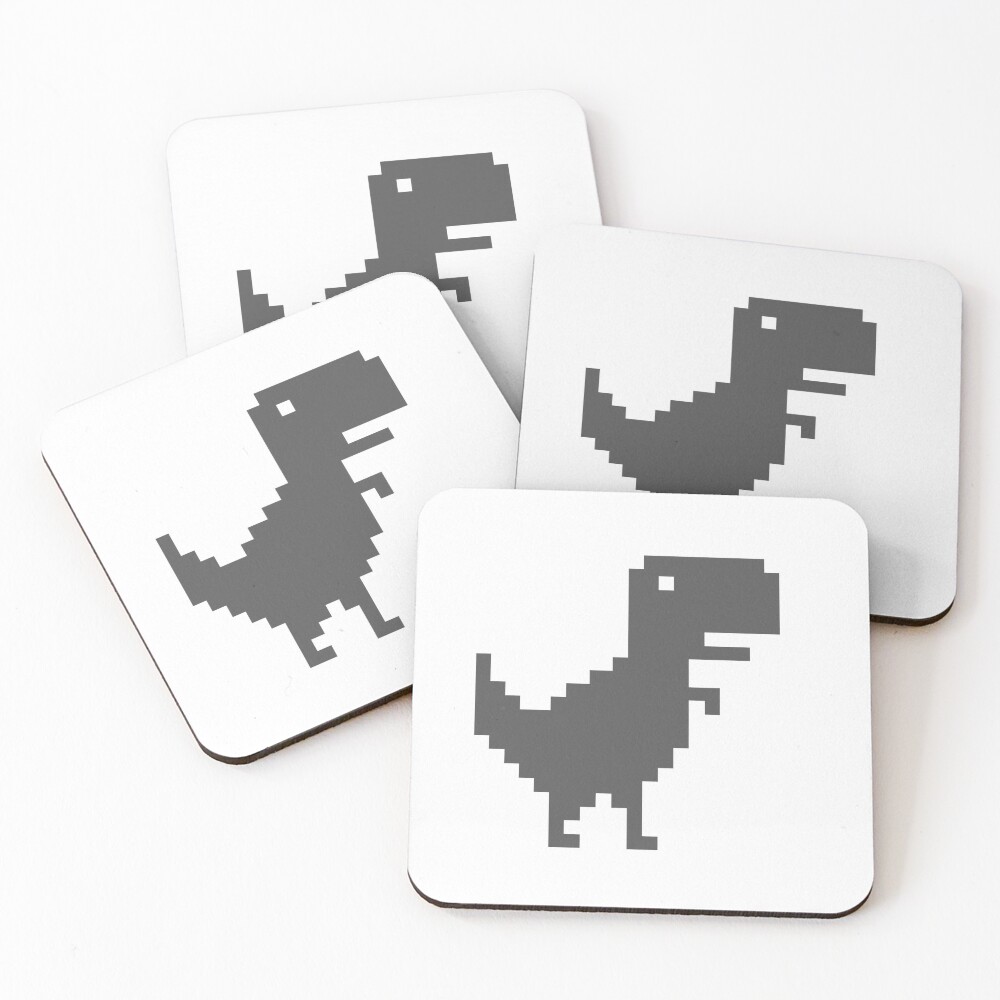 Chrome T-Rex Coasters (Set of 4)
