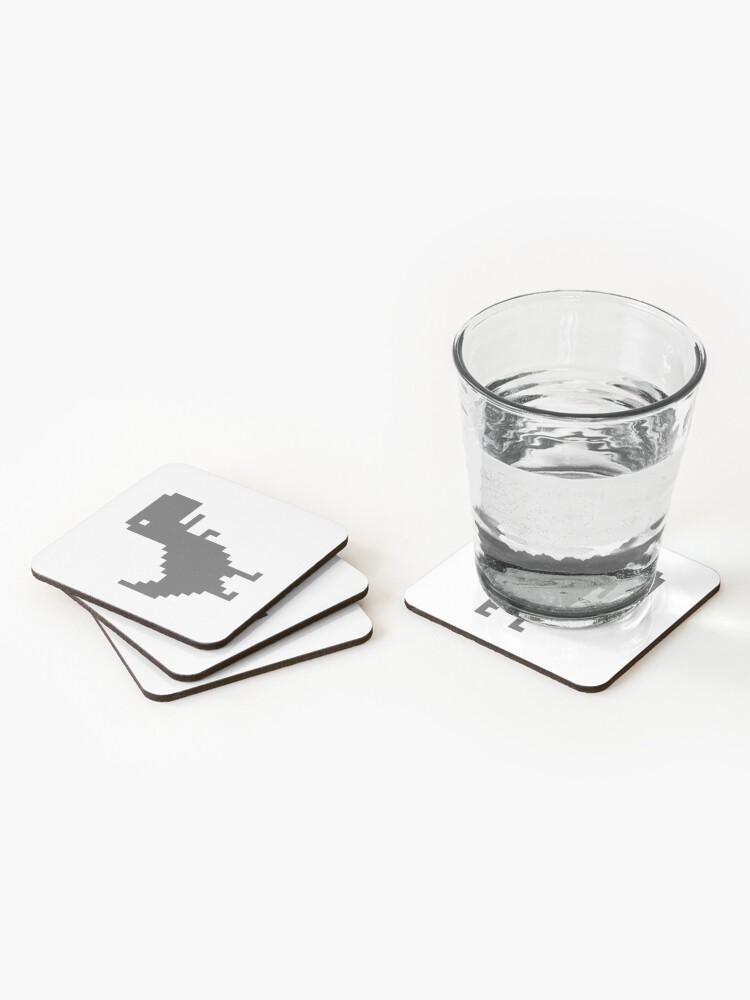 Alternate view of Chrome T-Rex Coasters (Set of 4)