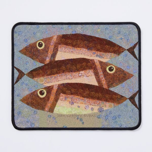 Item preview, THREE CAREFREE FISH designed and sold by Jean Gregory Evans.