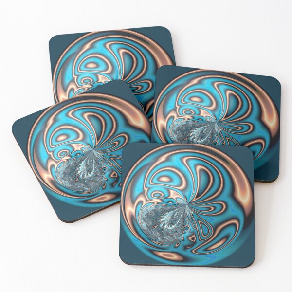 Item preview, Spotted Teal Spiral Orb designed and sold by Elisabeth Lucas.