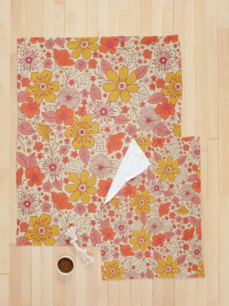 Alternate view of Retro 1960s Mod Floral Pet Blanket