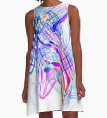 Recycled Smoke Art Design 0417 (8)a A-Line Dress