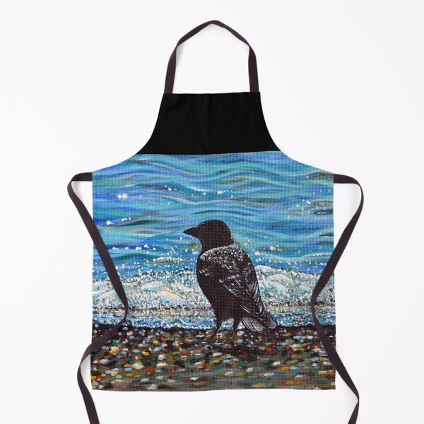 Item preview, Crow at the Beach Painting 3 designed and sold by Art by Kirsten Sneath.