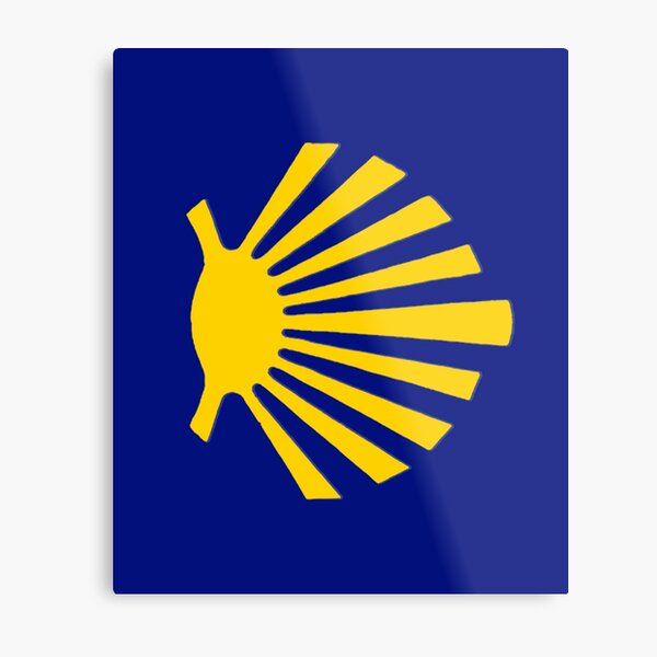 Aperçu de l'œuvre Symbole du chemin de Saint-Jacques Grande coquille Saint-Jacques jaune créée et vendue par Brasilia.