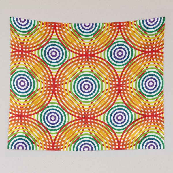 Item preview, Rainbow Concentric Circles  designed and sold by Texterns.