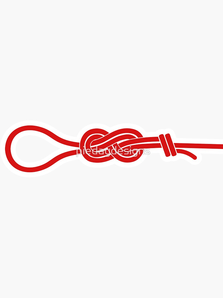 Vector figure 8 climbing rope knot Sticker for Sale by