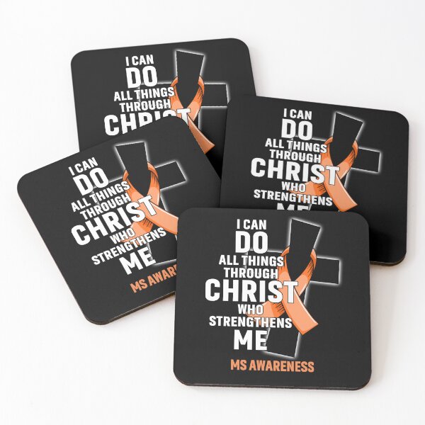 Item preview, I Can Do All Things Through Christ Who Strengthens Me MS Awareness designed and sold by Hatjar.