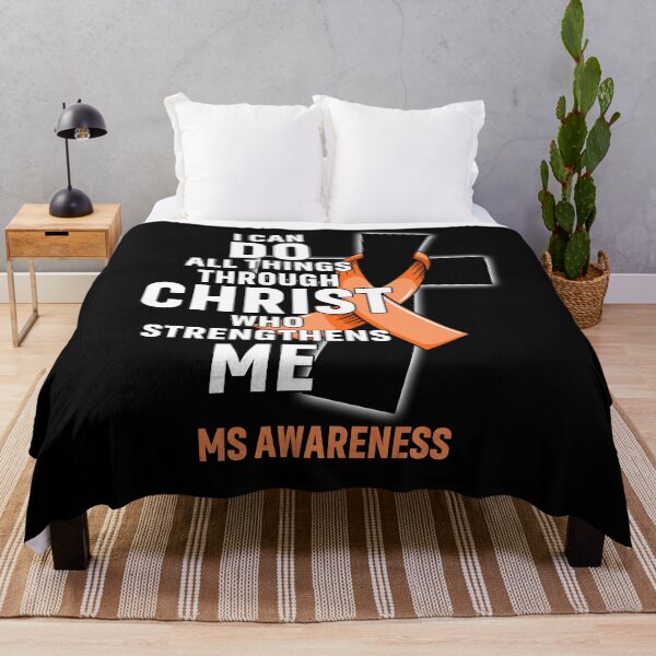 Item preview, I Can Do All Things Through Christ Who Strengthens Me MS Awareness designed and sold by Hatjar.