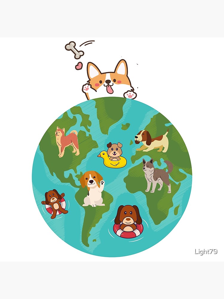 "Cute dogs rule the earth" Poster for Sale by Light79 Redbubble