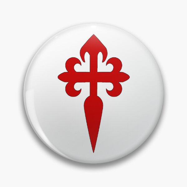 Item preview, Camino de Santiago Cross (Red Sword Cross on White Background) designed and sold by Brasilia.