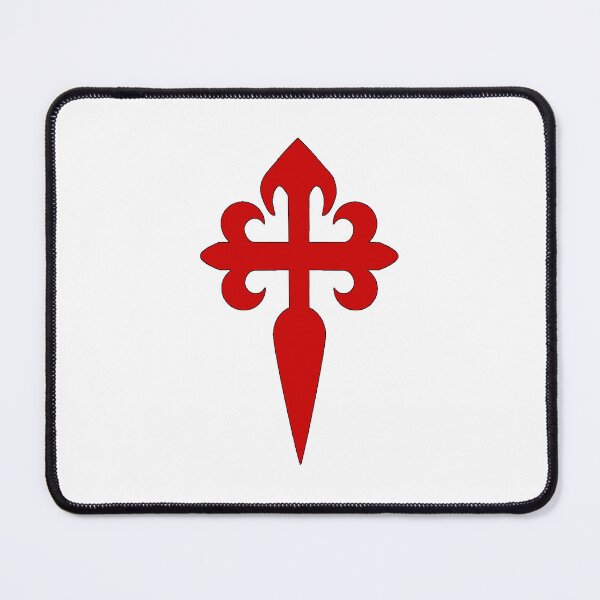 Item preview, Camino de Santiago Cross (Red Sword Cross on White Background) designed and sold by Brasilia.