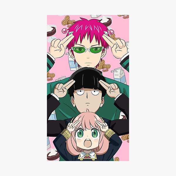 Anya Forger Saiki K Mob Psycho Psychic Trio Photographic Print