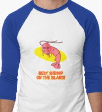 Kamekona's: Best Shrimp on the Island! Men's Baseball ¾ T-Shirt