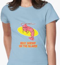 Kamekona's: Best Shrimp on the Island! Women's Fitted T-Shirt