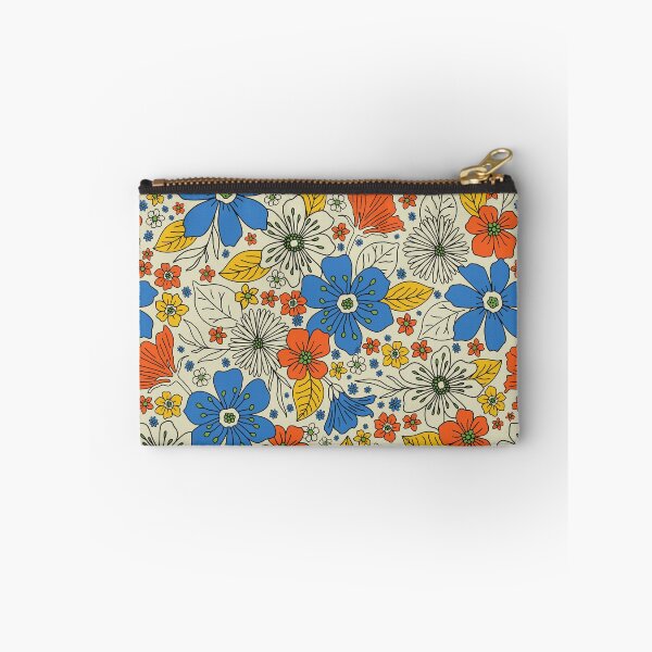 Item preview, Retro Blue, Yellow & Orange Floral designed and sold by somecallmebeth.
