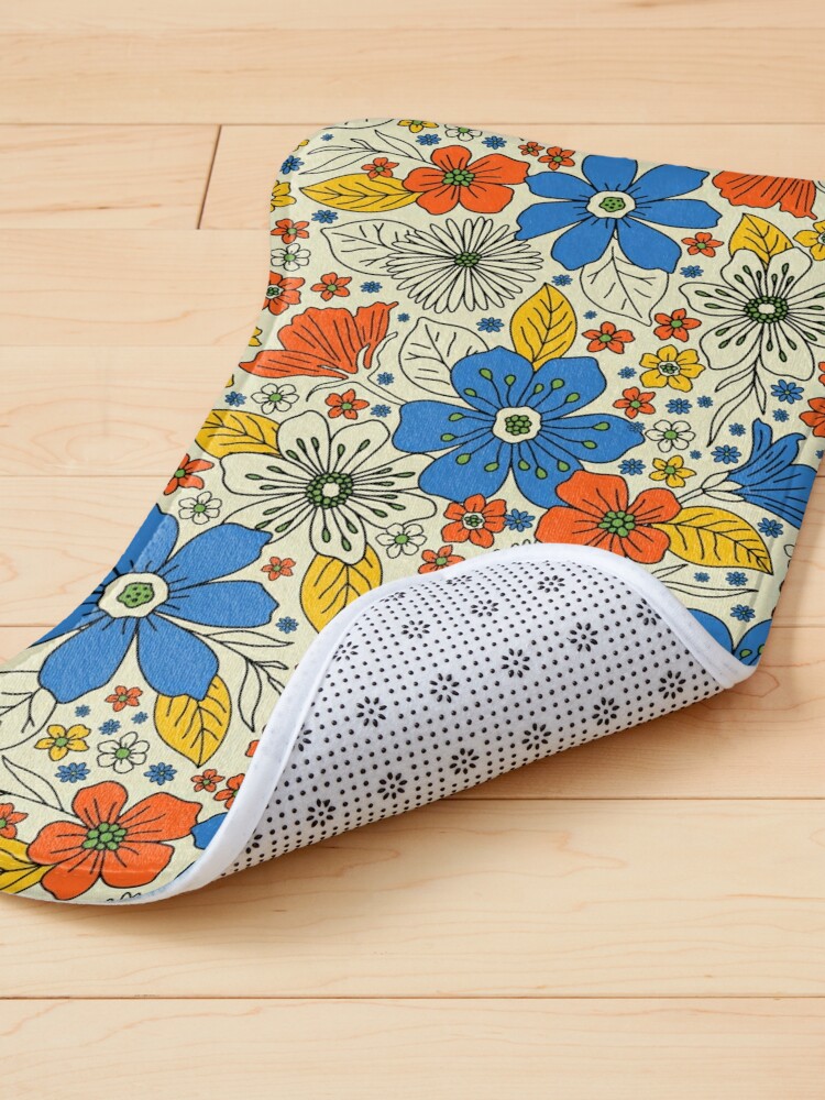 Disover Retro floral - Pet Bowls Mat