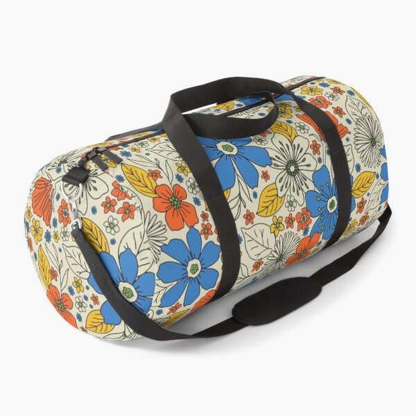 Item preview, Retro Blue, Yellow & Orange Floral designed and sold by somecallmebeth.
