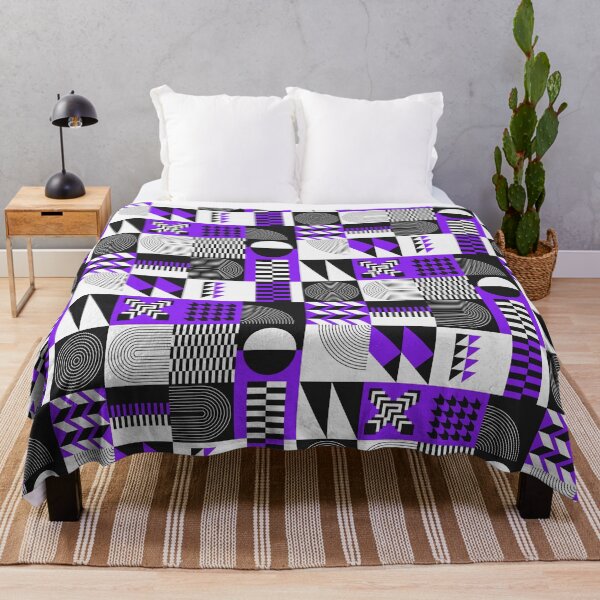 Item preview, Geométrico Estético Negro blanco morado designed and sold by vanyadesign.