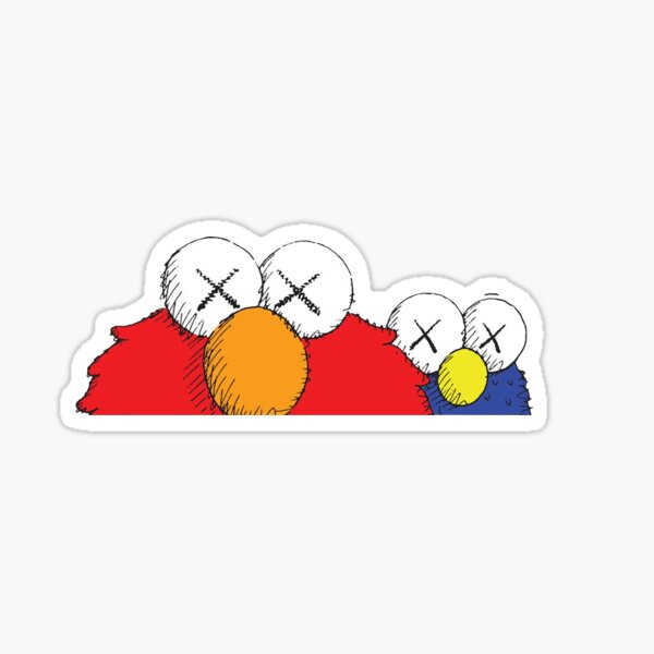 Poupée rouge et bleue mignonne Sticker