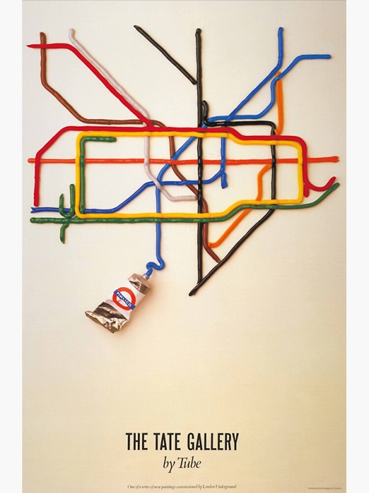 Discover Tate Gallery by tube, 1986 Premium Matte Vertical Poster