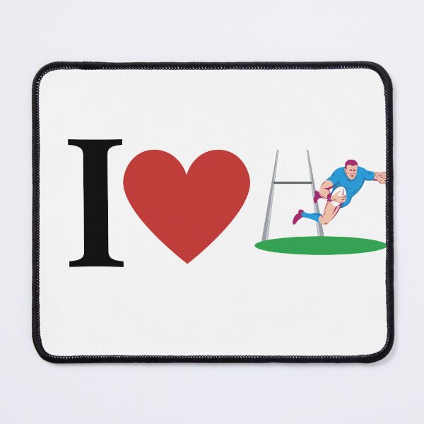 Item preview, I Love Rugby Try Line Diving Blue designed and sold by freedom4life.