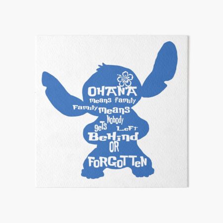 Vista previa del artículo con la obra «Stitch Ohana significa familia», diseñado y vendido por terlan.