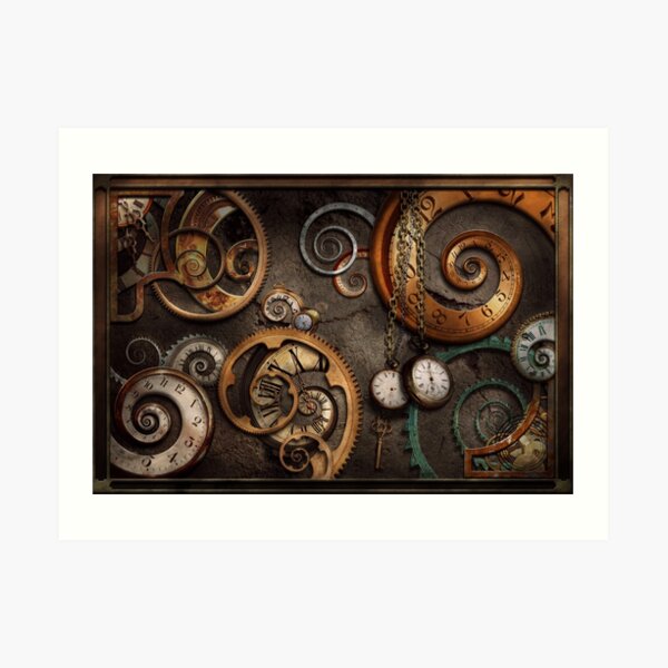 Steampunk - Abstract - Time is complicated Art Print